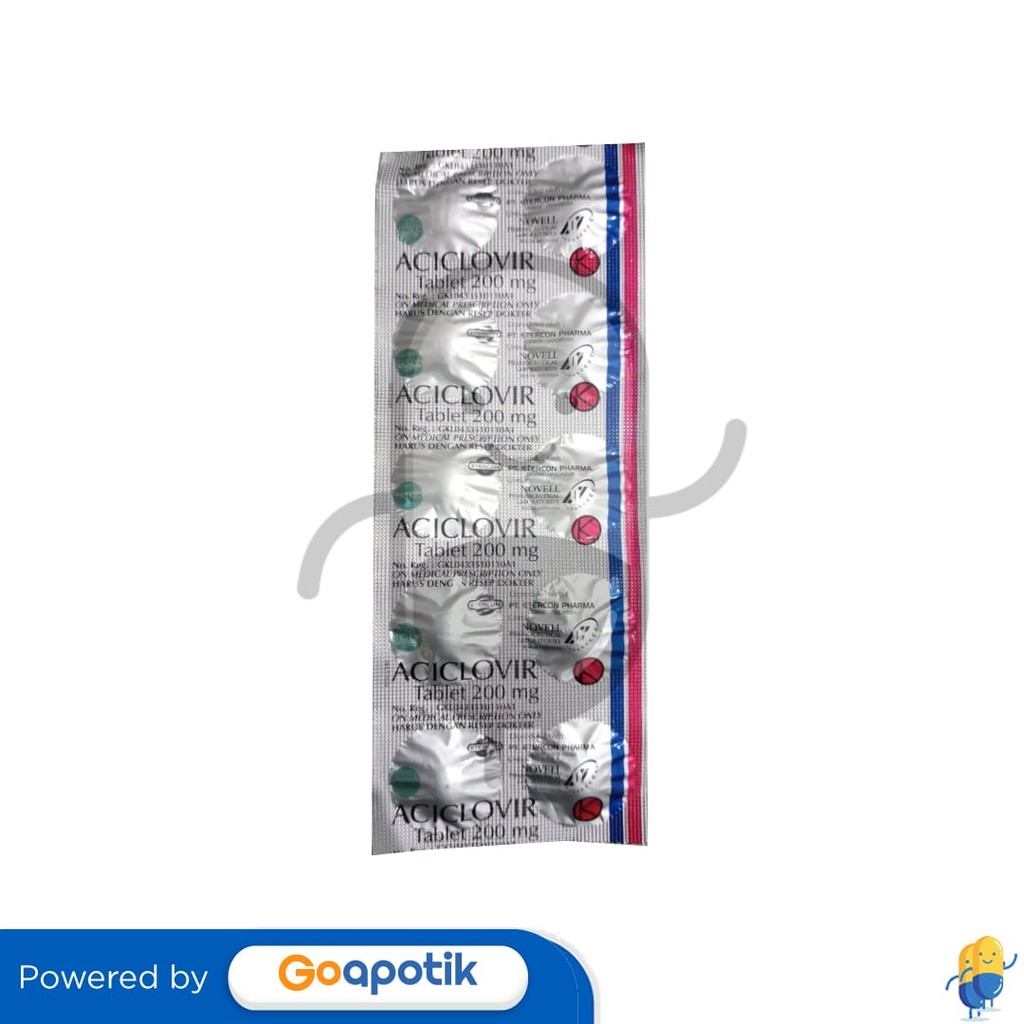 Acyclovir Novell 200 Mg Strip 10 Tablet
