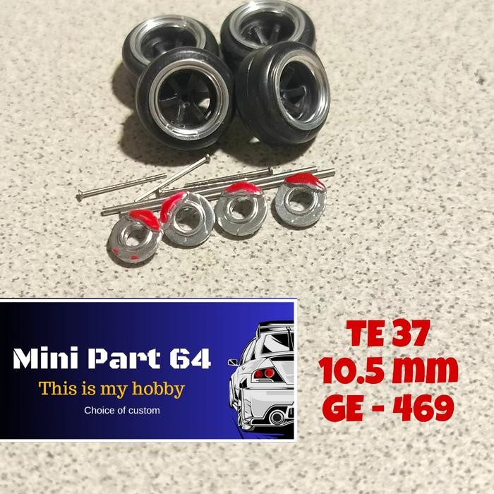 Diorama Diecast Ban karet GE469 Miniatur Skala 64