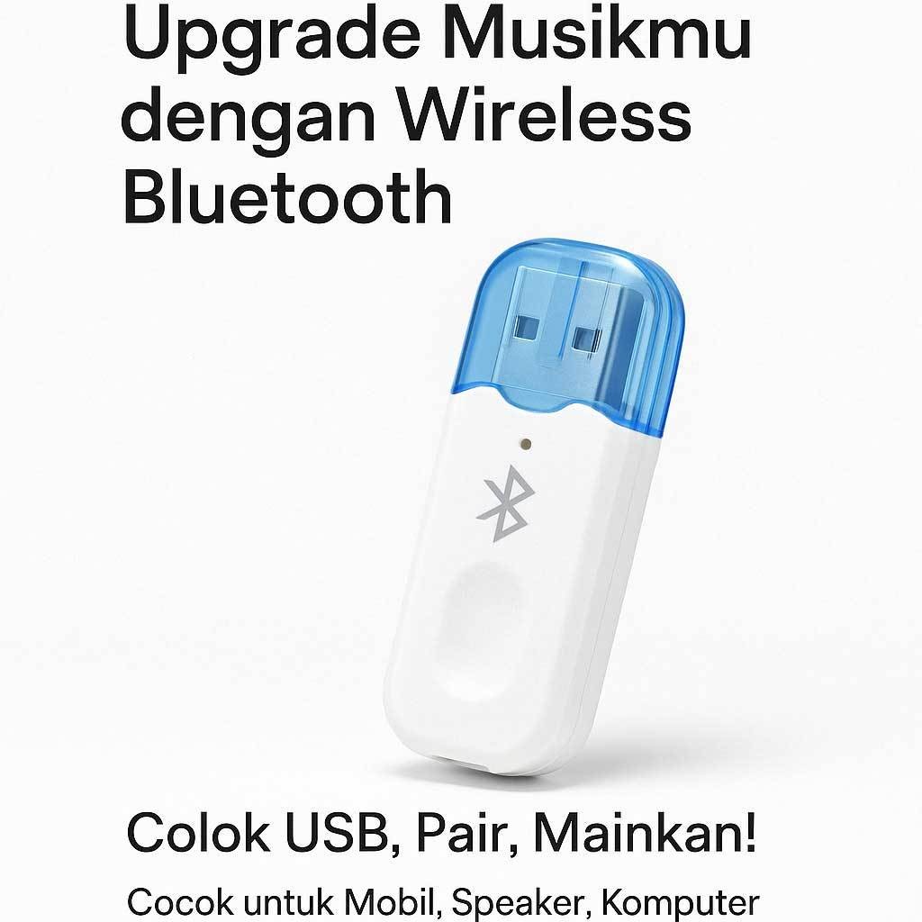 USB Bluetooth Dongle Receiver Musik Wireless Mobil Komputer Speaker USB Adapter Premium