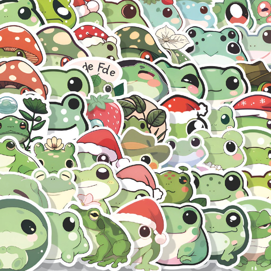 

Stiker Cutting Pack Stiker Hewan Katak Lucu Isi 100Pcs Series Aesthetic Lucu Keren Untuk Koper Bahan Vynil