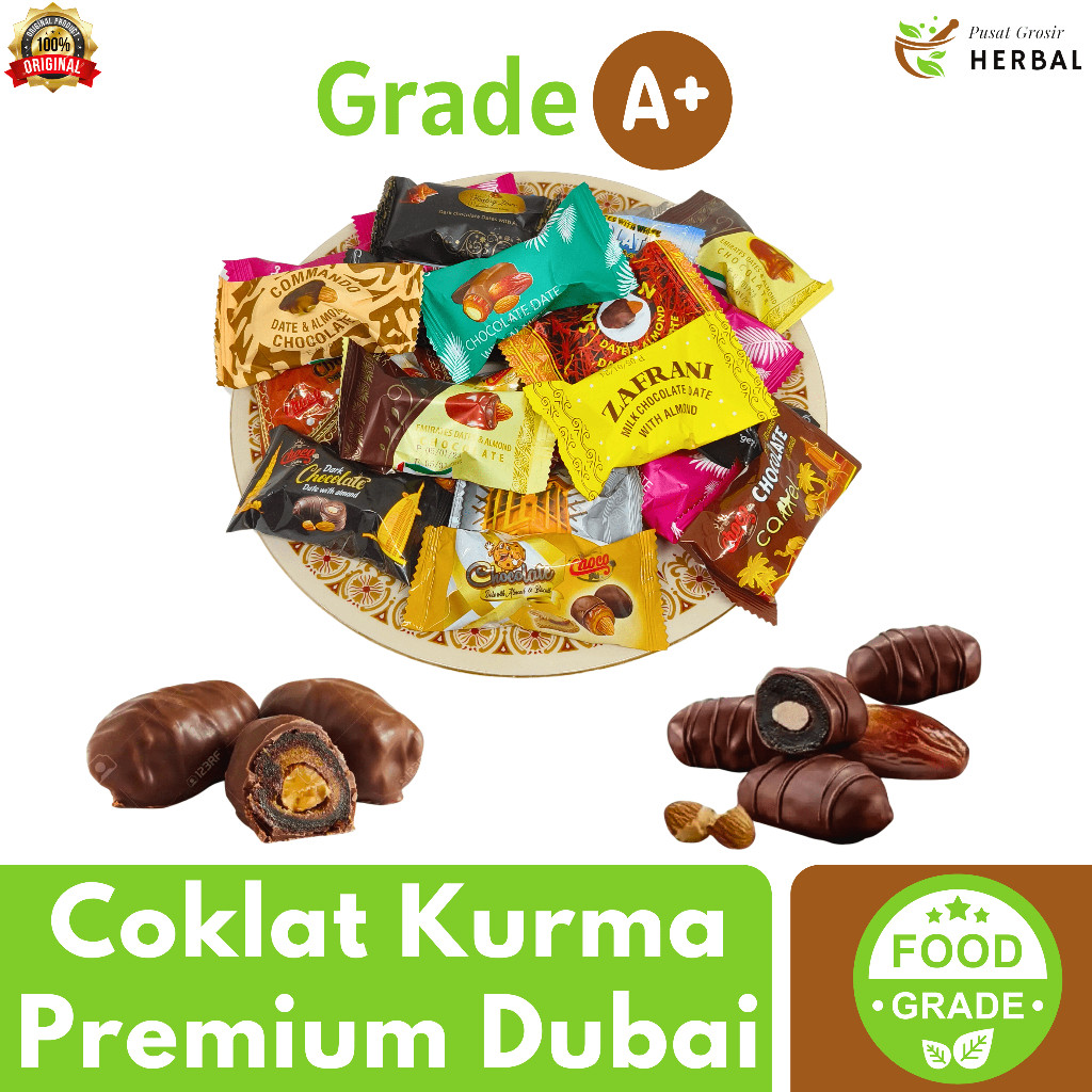 

Cokelat Coklat Kurma Isi Kacang Almond Lapis Coklat Arab Dubai Premium Asli Mix 250 Gram Untuk Lebaran Oleh Oleh Haji Dan Umroh