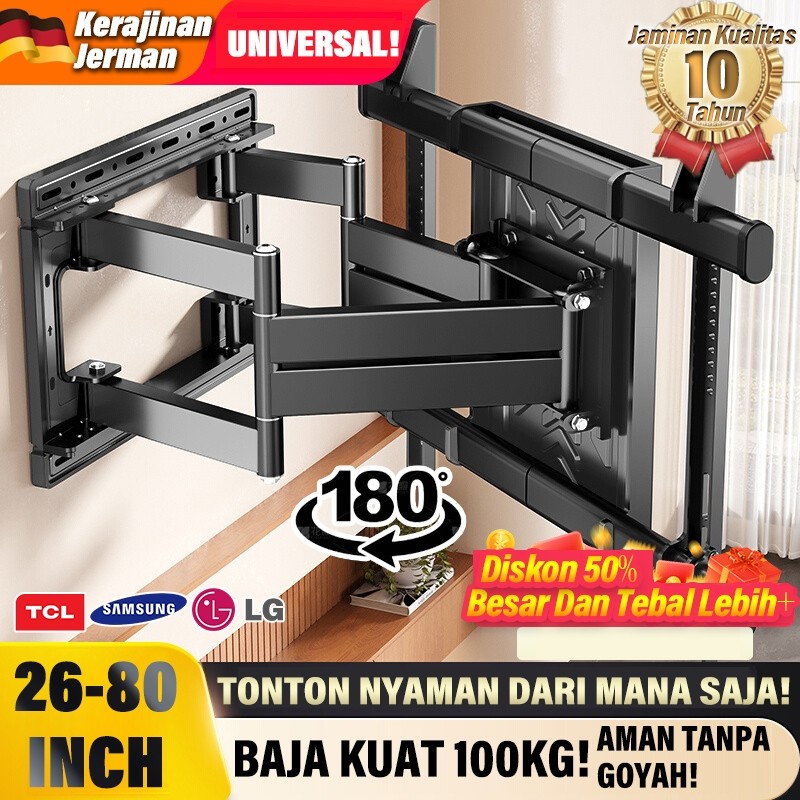 [DISKON 50%] Bracket TV Alumunium Lipat -Telescopic TV Bracket 26-80 inch Many brands such as Expose
