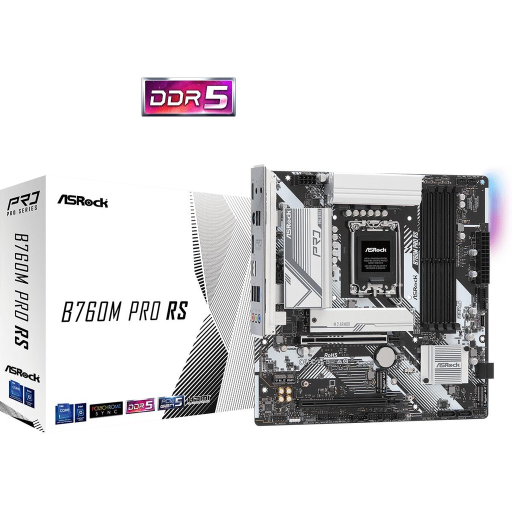 Motherboard Asrock B760M PRO RS D5 LGA 1700 DDR5 M.2 B760 M PRO RS