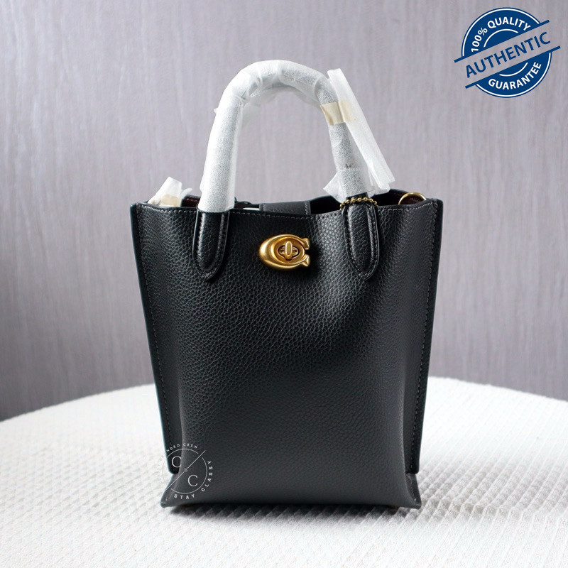 Coach Willow Tote 16 Sling Bag Black