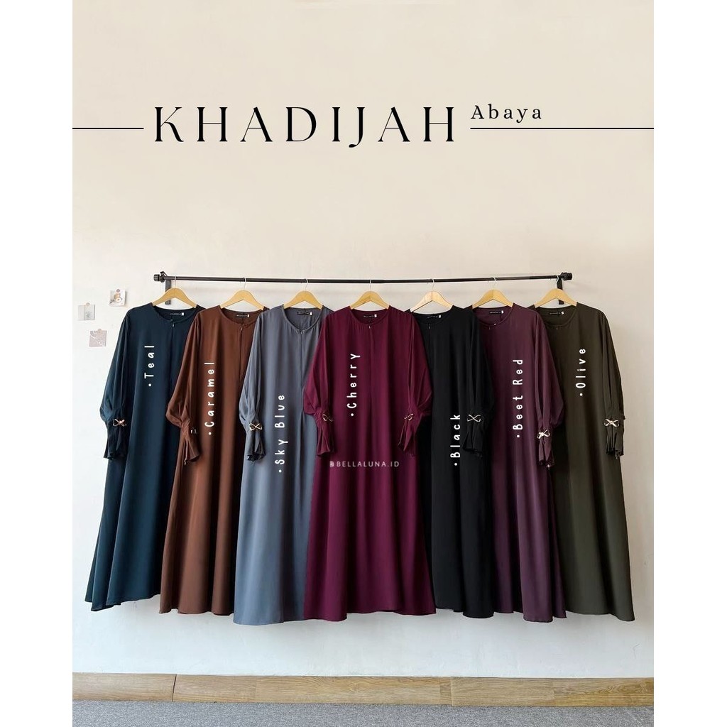 BELLALUNA KHADIJAH ABAYA |Abaya Premium |Busui Friendly |Bahan Lembut Adem |Ilyana Silk |Tangan Resl