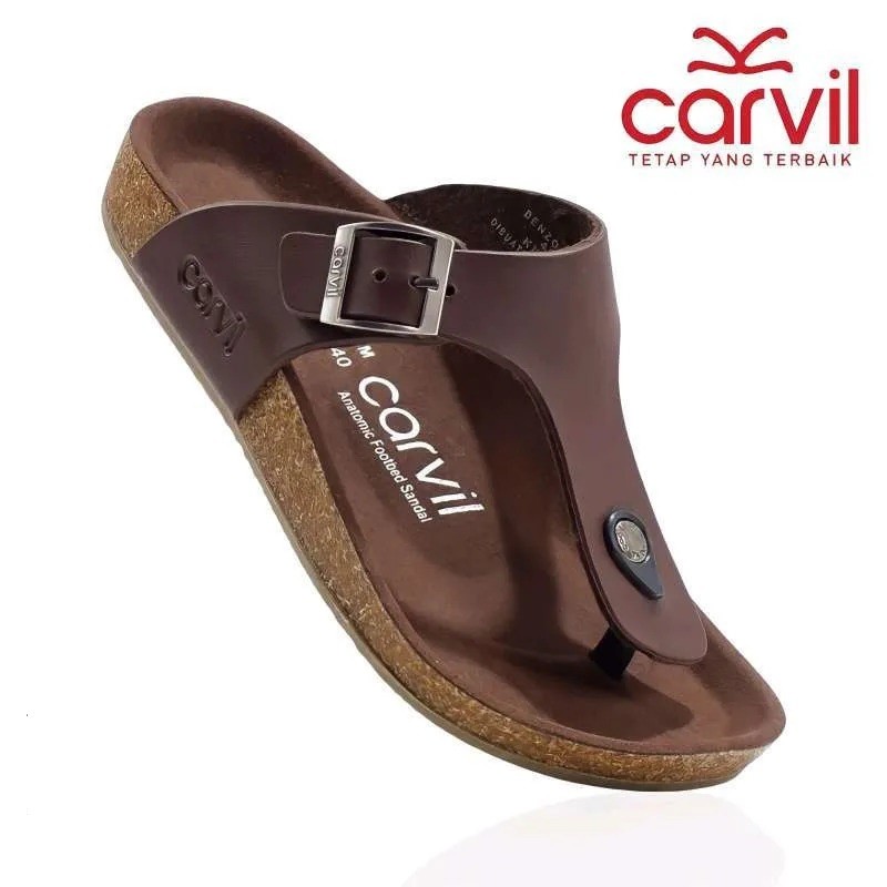 PROMO SANDAL CARVIL PRIA KULIT TRENDI 2022 /sandal kulit pria dewasa /sandal cowok terbaru /sendal c