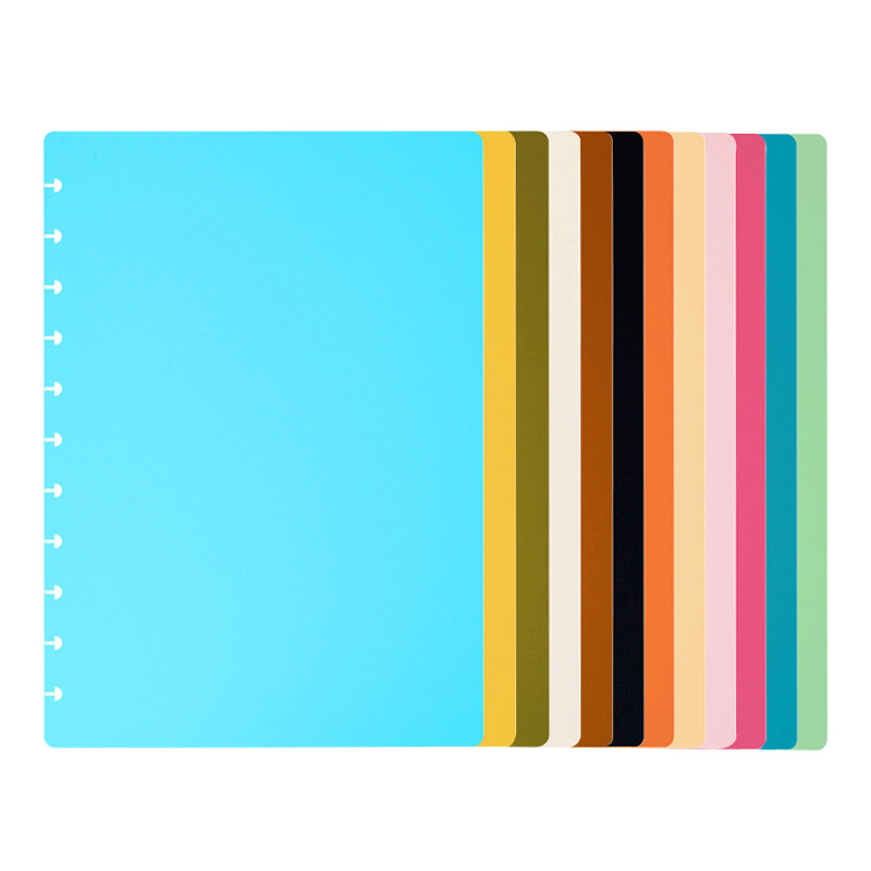 

2pcs A4 Mushroom Notebook Replacement Cover Mushroom Hole PP Notebook Cover Color Binder Spare Cover Journals Planer Covers