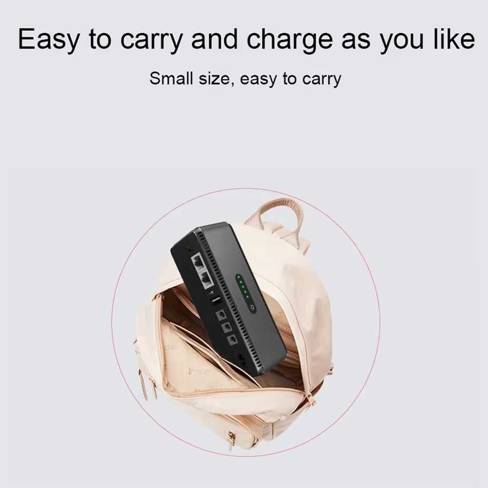 LRSSHOP  HKIVI Mini UPS Power Supply Backup Router Multiple Output 10400mAh - DCL-18W| BISA COD |