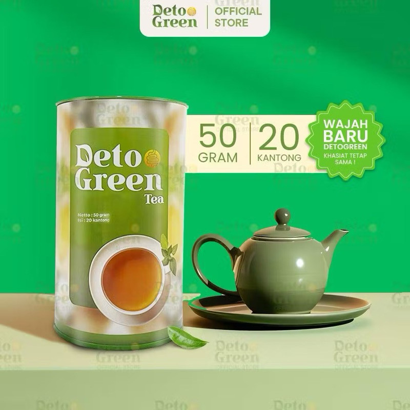 

DETOGREEN Teh Herbal Detox Sistem Pencernaan 50 Gram DETO GREEN