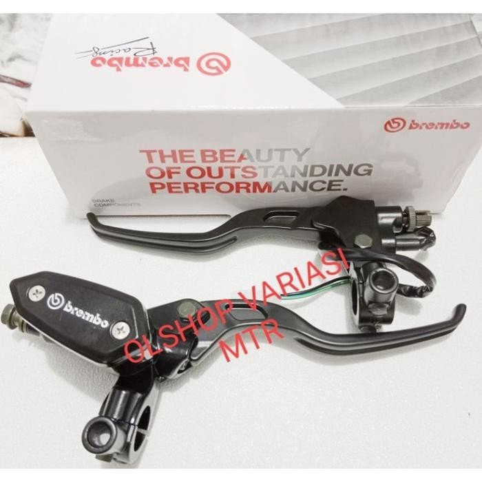 YANITRISEMO - PAKET MASTER REM OVAL SET SELANG REM 95CM HITAM SERAT CAKRAM MOTOR BREMBO OVAL