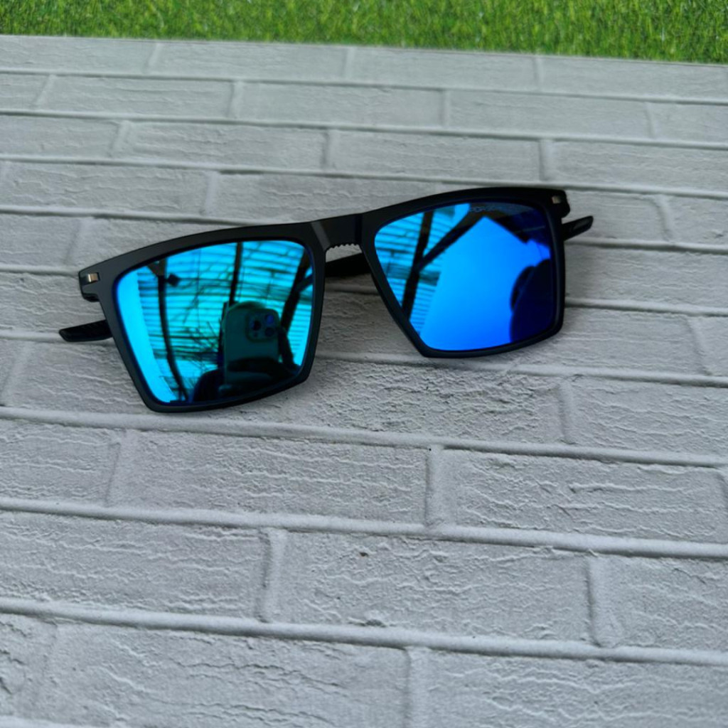 New Sunglasses Porsche Design Flex Lensa Polarized Persegi Panjang glasses hitam Eyewear Bingkai Pen