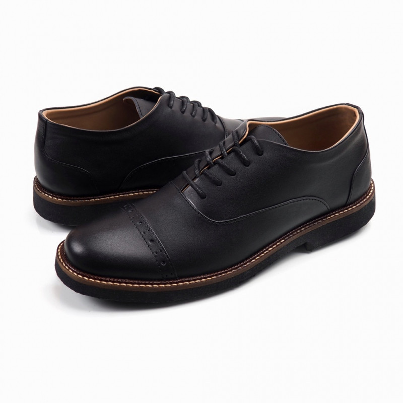 REYLMAN JAZZ 02 BLACK Sepatu Pantofel Kulit Asli Formal Kerja Pria
