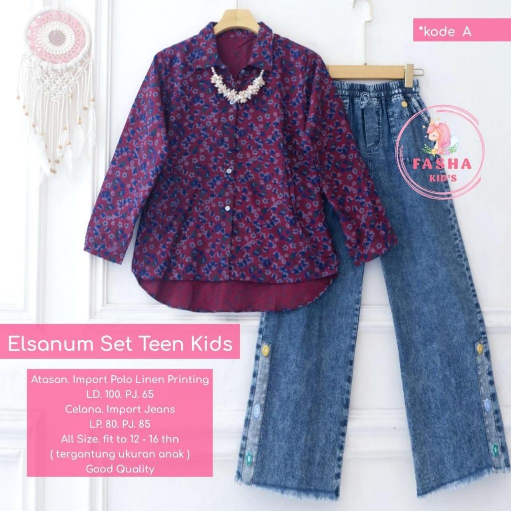 [ COD ]  2707  ELSANUM SET TEEN KIDS  by FASHaKiDS