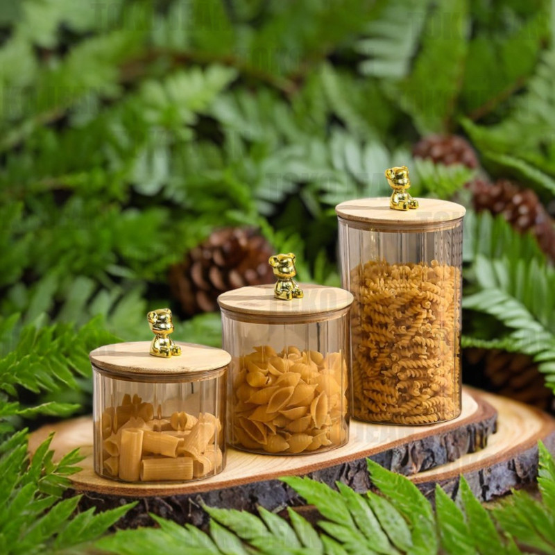 Toples Kaca Bening Tempat Penyimpanan Makanan – Snack, Kue, Buah – Serbaguna, Aesthetic, Cocok untuk