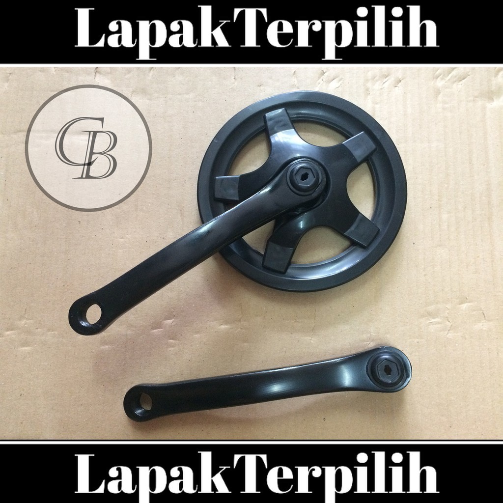 Gir Gear Crank Crankset As Kotak 165mm Sepeda BMX Fixi Fixie Minion Single Speed 36T Murah Ori Origi