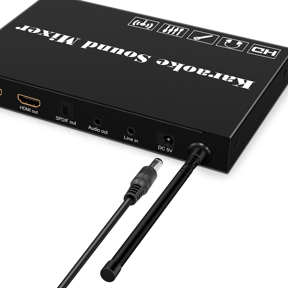 Audio Mixer Audio mixerdj controller/audio（mic A/B/ Reverb /tome/music）Sound mixer  With dual wirele