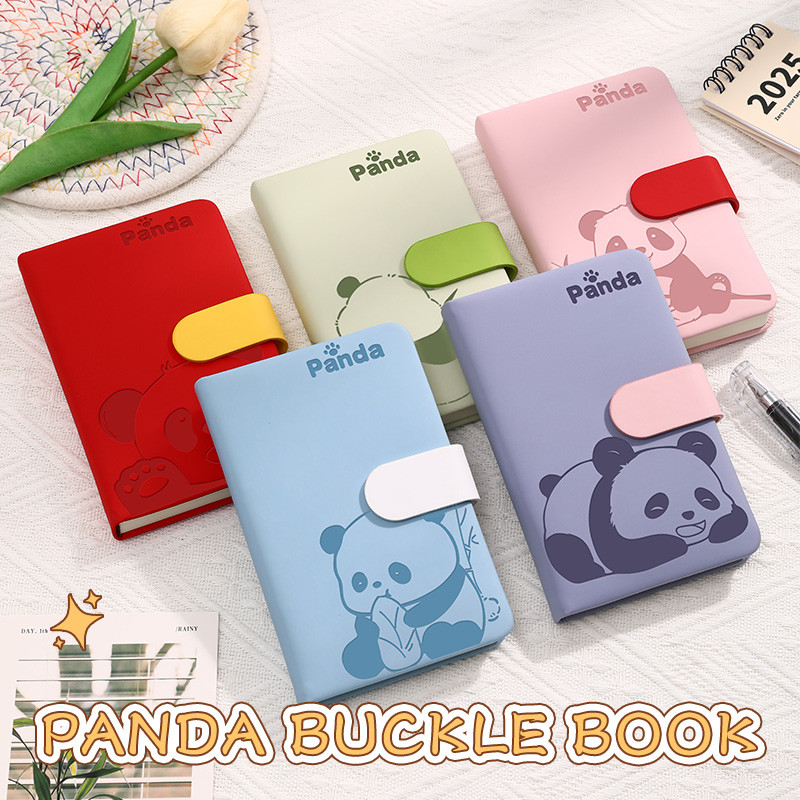 

A panda notebook for writing, a diary notebook for women and men, a soft leather lined diary notebook