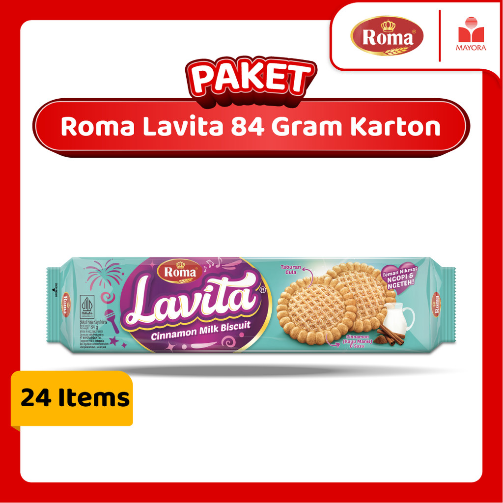 

Paket 1 Karton Biskuit Roma Lavita 84 Gram