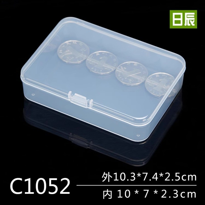 

Plastic transparent white PP rectangular storage small plastic box with lid, hardware tool parts box C1052 insize 10x7x2.3cm