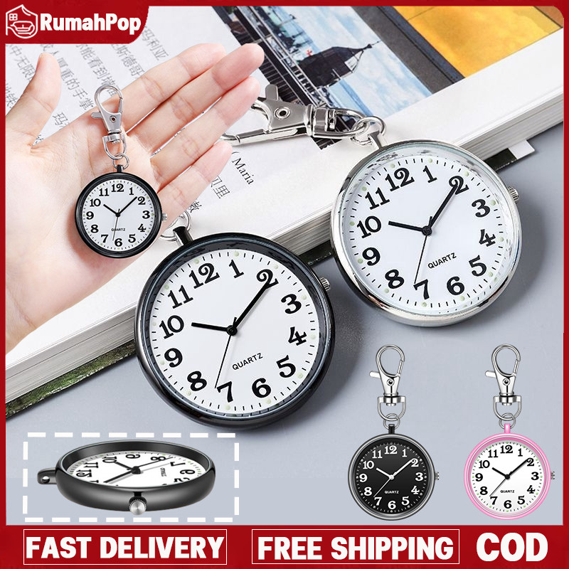 Jam Saku Gantungan Kunci Perawat / Mini Hadiah Dokter Nurse Watch /Jam Saku Perawat Medis Mini Stain