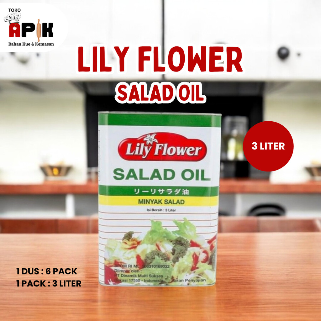 

LILY FLOWER SALAD OIL (Minyak Salad) 3L / Salad Oil 3 Liter