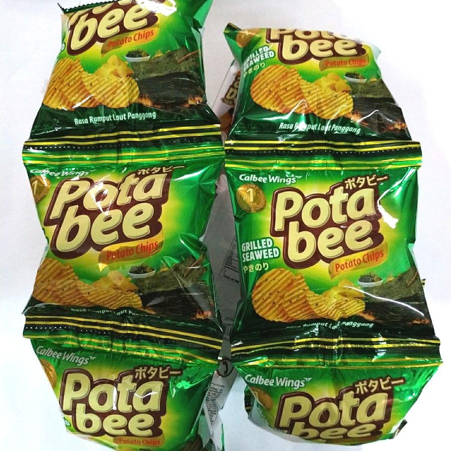 

Potabee Calbee potato chips | renceng isi 10 bks