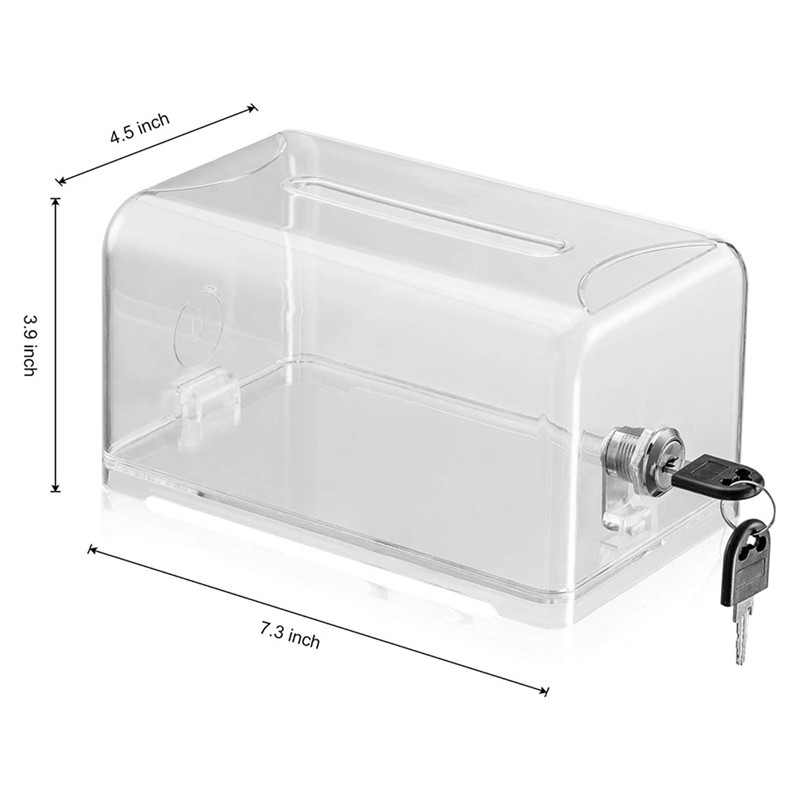

A25P 2X Donation Suggestion Box With Lock, Ballot Box,Suggestion Box For Fundraising, Donation, Tip Jars, Raffle Box