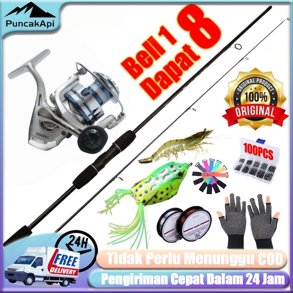 Pancing 1 Set Lengkap Kuat / Joran Pancing 1 Set Murah / Pancing Casting Full Set / Set Alat Pancing