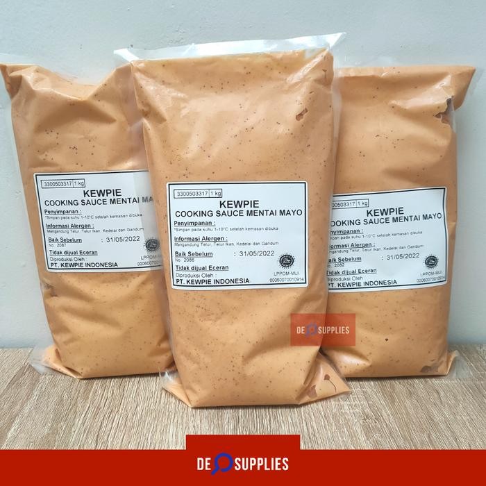 

Kewpie Mentai Mayo Cooking Sauce 1kg - Saus Mentai Sushi Salmon Halal