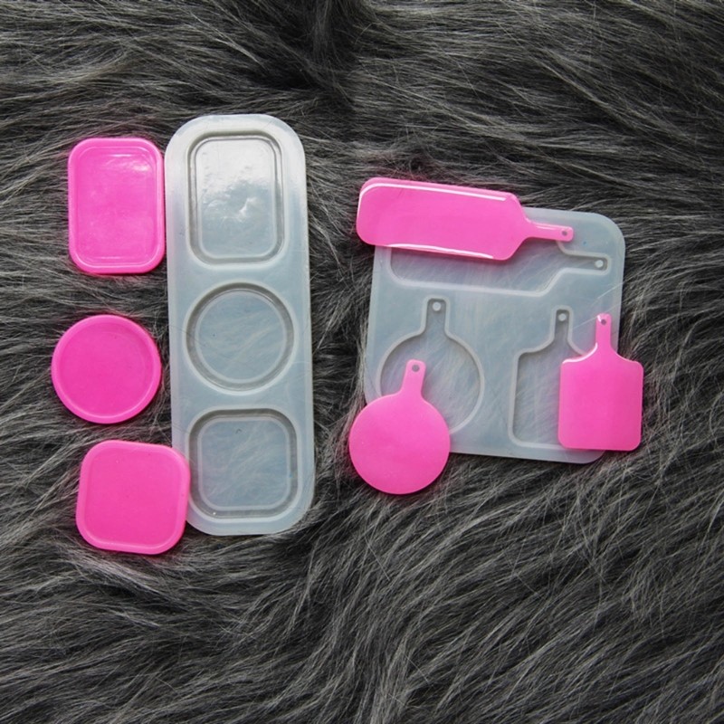

Miniature Food Candy Biscuits on Woodwork Pot Mould Mini Dessert Tray Plate Uv Resin Mold Food Play Silicone Mold
