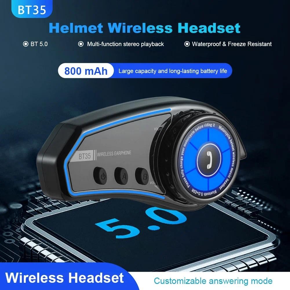 BT35 Helmet Headset Motorcycle Intercom 2Riders Communication Interphone Intercomunicador Moto Water