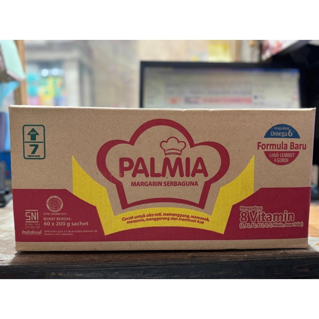 

Mentega Palmia sachet @ 60 x 200 gram / 1 dus