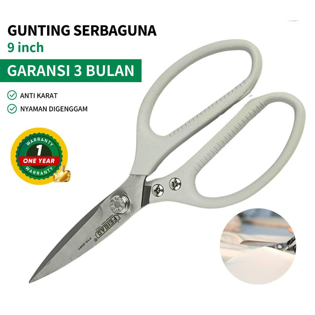 

Gunting Serbaguna 9 Inch / Multifunction Scissors 225mm / Stainless Steel / F10-3051/Feibao
