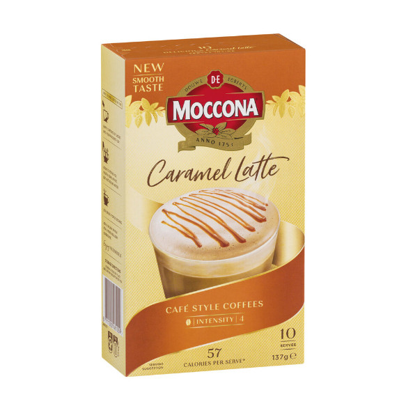 

Moccona Cafe Classics Caramel Latte Sachets | 10 pack Australia