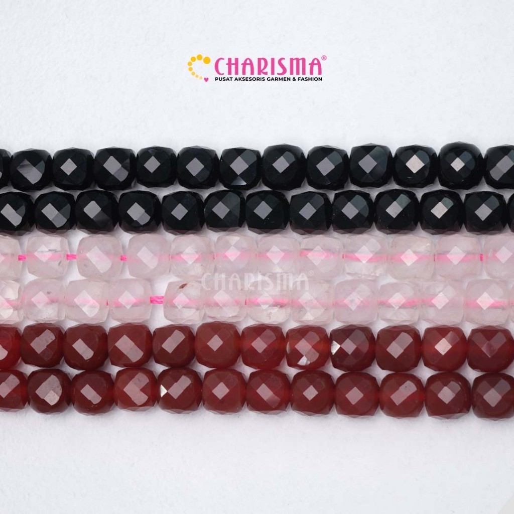 Charisma Mote Batu Natural Stone  - Batu Pecah / Natural Stone 7mm / Harga Per String