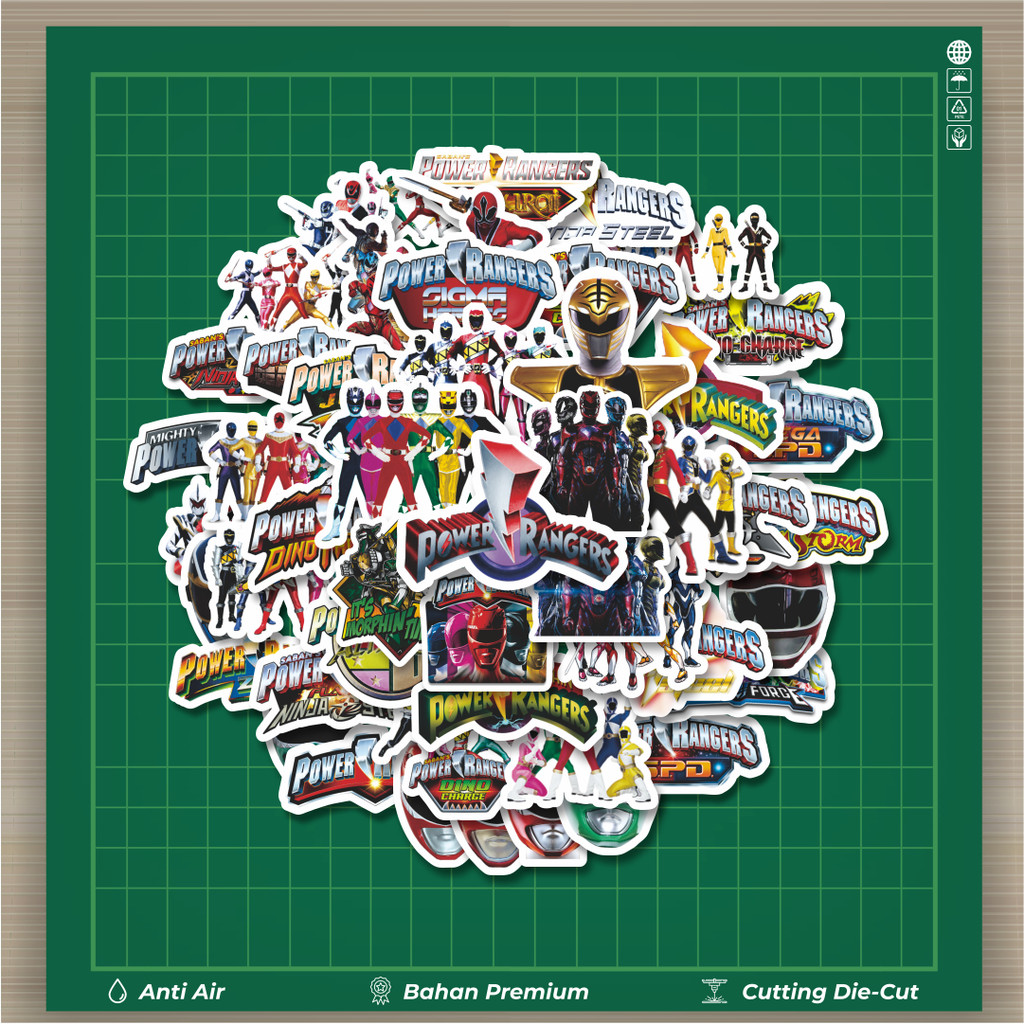 

HOT 50 PCS STIKER Film Series Power Ranger Mix 1 Fashion Cars Decal Dingin Kartu Album Custom Vinyl Anti Air- Sticker Aesthetic Buku Journal Koper Casing HP Tablet Laptop Helm Motor Botol Minum