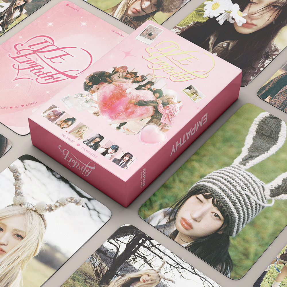 

55pcs Kpop IVE Lomo Cards IVE New Album EMPATHY Portrait Photography Cards Yujin Gaeul Wonyoung LIZ Rei Leeseo Photo Card Gift