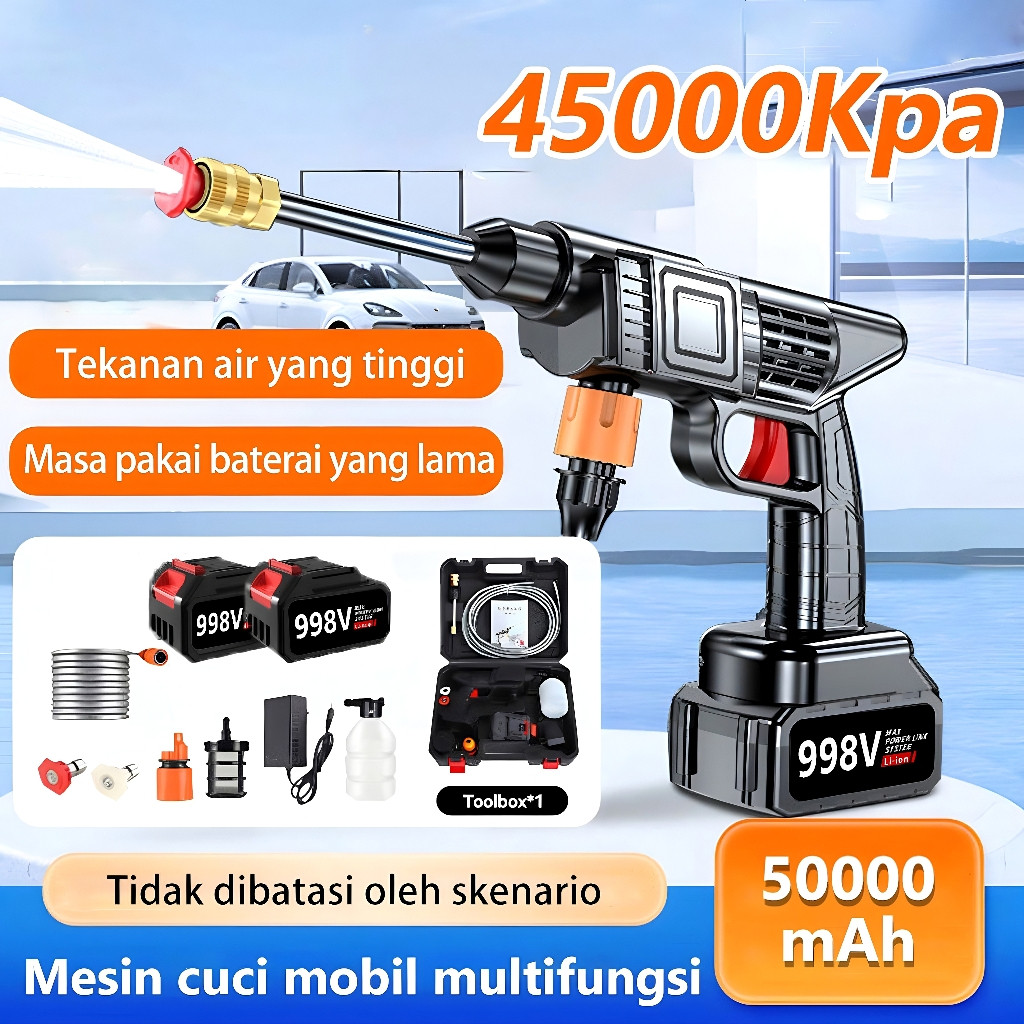 Jet Cleaner Cuci Mobil 998V 130Bar Mesin Peralatan Mesin Alat Cuci Motor Mobil Mini Portable Jet Cle