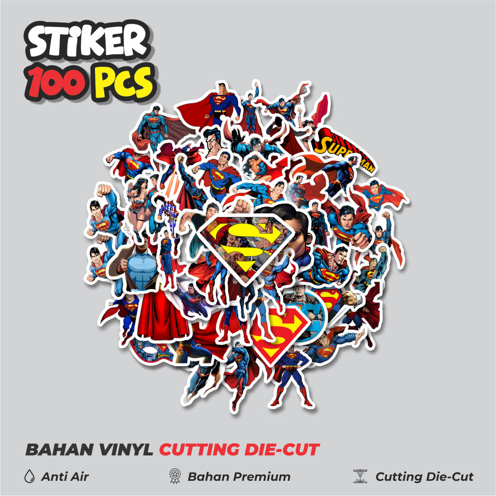 

Terbaru! 50 pcs Stiker Series Superman Character Dekorasi Lucu Kreatif untuk Notebook, Skateboard, HP