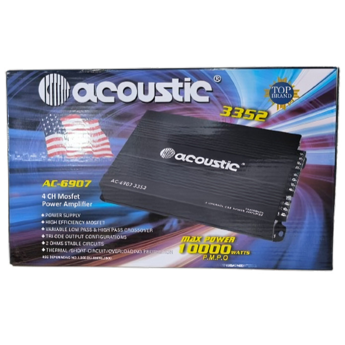 Power Amplifier Mobil 4 Channel Acoustic AC6906 3352 / Power Mobil Acoustic 3352 AC 6906 4 CH