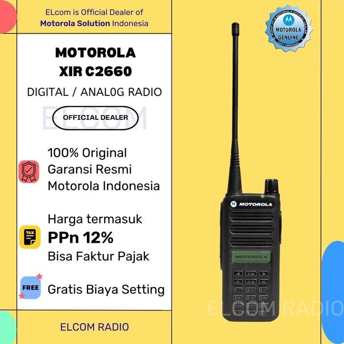 [TERLARIS] Radio HT Walky Talky Motorola XiR C2660 C 2660 ( Ex. CP 1660 ) VHF Digital Analog 100% Or