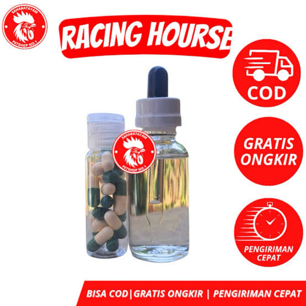 Racing Horse Doping Ayam Laga Paket RACING HORSE SUPER+Kapsul Original doping ayam