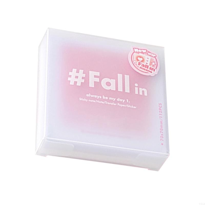 

Y5LB Gradient Color Note Paper for Journaling Translucent Note Memo Pad Sticky Note Reminders on Notebook Planner Calendar