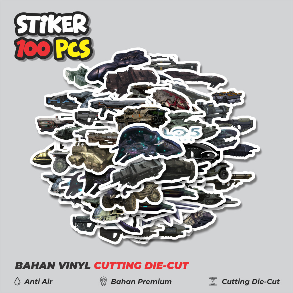 

Terbaru! 50 pcs Stiker Game Series Halo Karakter Mix 1 Dekorasi Lucu Kreatif untuk Notebook, Skateboard, HP
