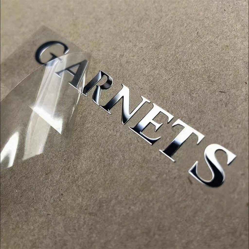 

100PCS Custom 3D Crystal Clear Stickers - Multi-Color Foil Logo/Name for Wedding, Branding (Gold/Silver/Black) Waterproof