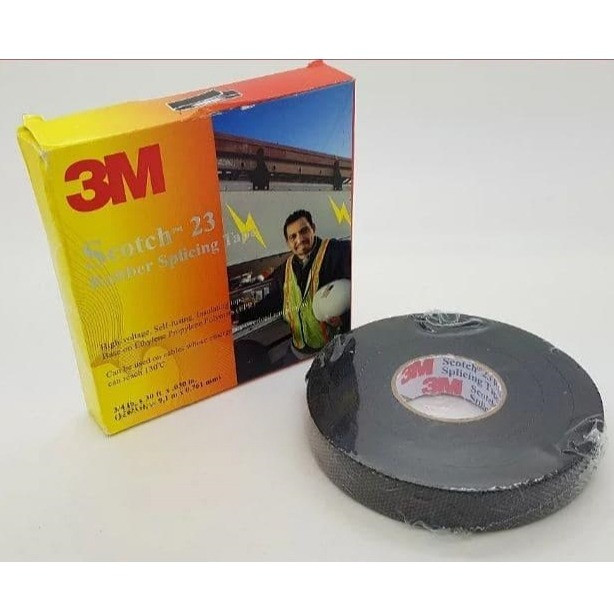Isolasi Listrik 3M Rubber Splicing Tape Scotch 23+ Solasi Tahan Panas Anti Air