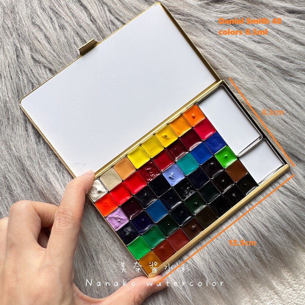 

Daniel Smith Extra Fine Watercolor 48 Colors 0.5ml Professional quality Package pigment Gold/Silver/Black Portable Magnetic Box