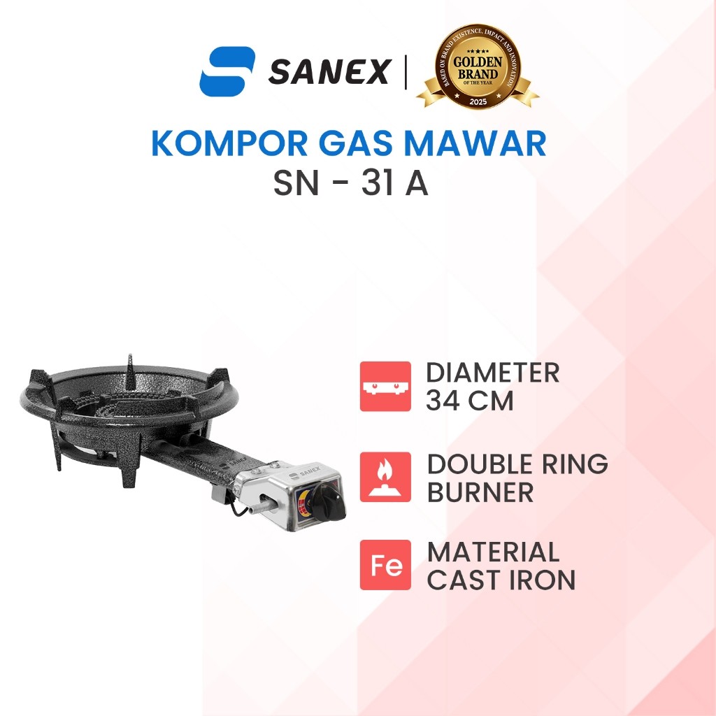 SANEX Kompor Industrial Cor Api Seribu Mawar Besar 1 Tungku SN - 31 A