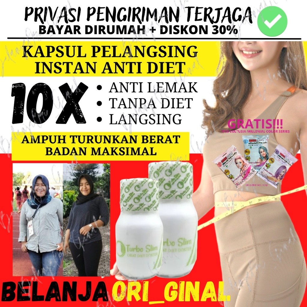 PELANGSING -  KAPSUL PELANGSING - DIET - ODD Bodha BPOM / Turbo Slim Obat Diet Dokter Original