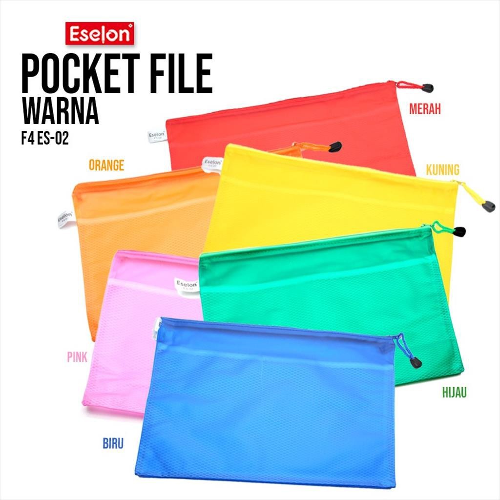 

❤️️Pocket File F4 WARNA ES02 ESELON/Pocket File/Tempat Alat Tulis❤️️